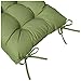 Klear Vu The Gripper Non-Slip Rocking Chair Cushion Set with Thick Padding, Includes Seat Pad & Back Pillow with Ties for Indoor Living Room Rocker, 17x17 Inches, 2 Piece Set, Green