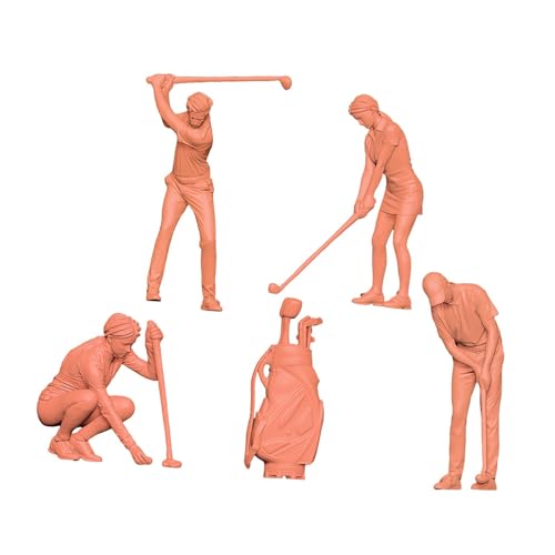 Menolana 5 figuras miniatura escala 1:87 golf micro paisaje miniatura 1