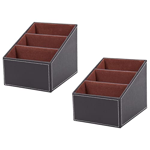 Boite de rangement telecommande cuir pour ne plus chercher - 2