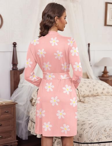 HOTOUCH Womens Robe Lightweight Short Knit Bathrobe Soft Ladies Sleepwear with Pockets - Image 6