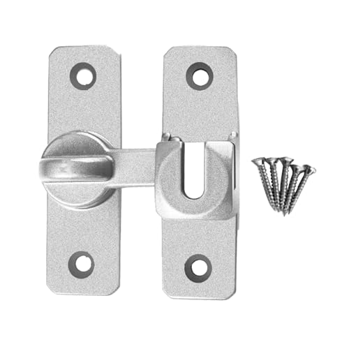 Pestillo de cerradura de puerta corredera,Pestillo de cerradura de puerta de garaje | Cerradura de puerta de metal de 90/180 grados,Cerradura de puerta elegante, pestillo de puerta inoxidable para dor