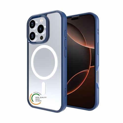Image of for iPhone Case 16 Pro Max with Mag-Safe, [Anti-Yellowing Technology] [Military Grade Drop Protection] Shockproof Slim Hybrid Phone Case for iPhone 16 Pro Max- Indigo Blue