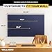 WALLHERO Large Cork Board Alternative | 15 Pack | Sizing Up to 59”x36”, Felt Wall Tiles, Office Wall Decor, Large Cork Boards for Walls, Corkboard, Cork Board for Office, Pin Board, Blue