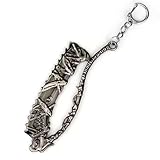 retsamradassaT Game Bloodborne Serrated Machete Saw Cleaver Pendant Keychain, Standard
