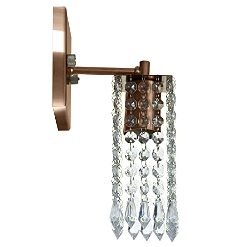 Kit 2 Arandelas Cristal Acrilico Clearcrillic Quadrada Cobre