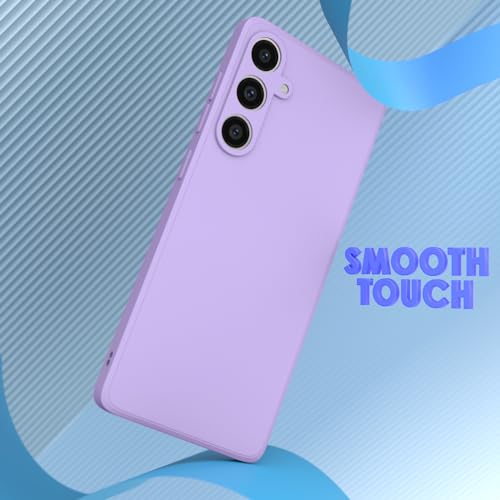 Image of Outlouders Back Cover for Samsung Galaxy S23 FE 5G | Camera Protection | Durable Soft Matte Silicone Bumper Case (Purple)