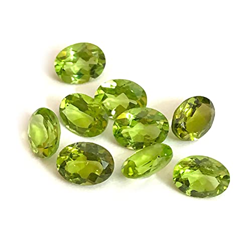 Péridot naturel 8x6mm calibré pour remplacer ou restaurer un bijou