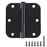 3 Pack Black Door Hinges for Doors 3 1/2 Interior Door Hinges Matte Black Hinges for Doors 3.5 Inch