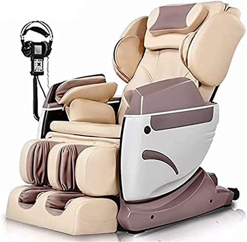 ERGUI Chaise de Massage Chaise de Massage Maison Entièrement Automatique Multifonctionnel Zero Gravity Chaise de Massage Canapé Adulte Chaise de Massage (Color : Beige)