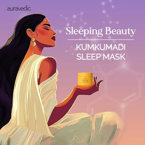 Auravedic Kumkumadi Overnight Face & Sleeping Mask | Deep Hydration & Plumping Night Treatment for Radiant-Looking Skin | Ayurvedic Face Mask for Dull, Dry Skin | 1.76 Oz (50g) - Image 3