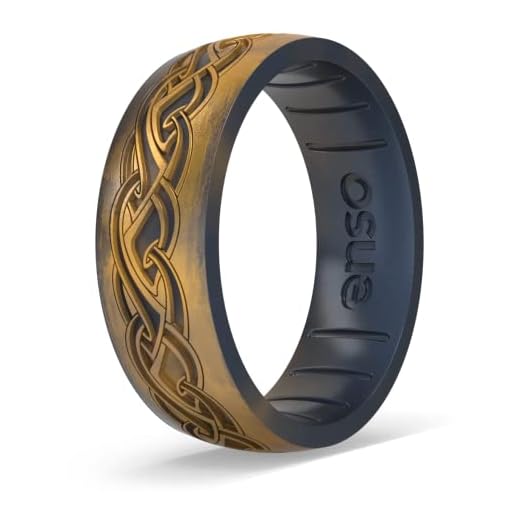 Enso Rings Lord of the Rings Collection - Comfortable Silicone Rings - Elven Weave - Size 7