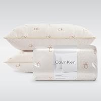 Calvin Klein Copper Knit 20" x 36" King Size Set of 2 Bed Pillows for Sleeping, Copper