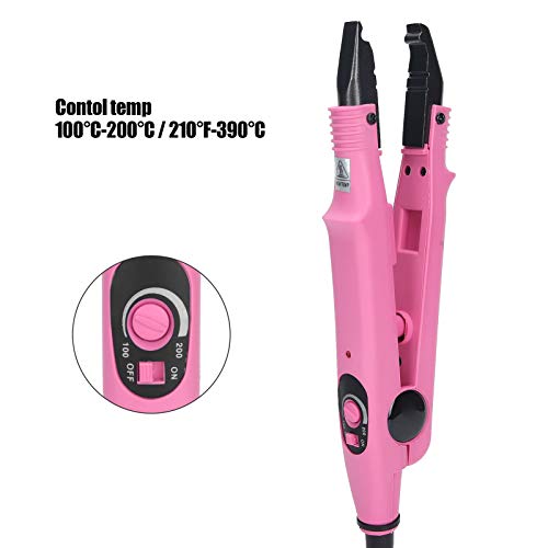 Plancha para Extensiones de Cabello Yosoo con Placa de Calentamiento PTFE, Ajuste de Temperatura, para Todo Tipo de Cabello, Uso Profesional y Hogar (Enchufe US) miniatura 5