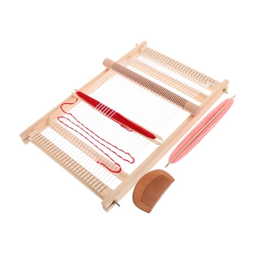 HOOTNEE Kit de Telar de Madera para Pequeños Juguete Educativo de Tejido DIY para Desarrollo Cognitivo y Creatividad Máquina Manual de Tejer Infantil para Educación Temprana