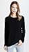 Norma Kamali Women's Kamali Kulture Long Sleeve Crew Top, Black, S