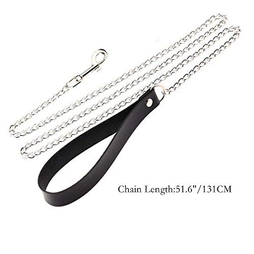 Kiwochy Breit Lederhalsband Halskette Damen Leder Choker mit Leine Ketten O Ring Metall Ring Halsband Lederhalsband Gotik Punk Lederhalsband Choker Spike Niete Kragen Halsketten Männer
