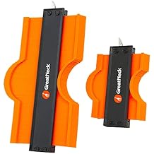 GreatNeck Contour Gauge Set, 5 and 10 Inch Contour Gauge Tool with Lock, Made of High Quality ABS Plastic and Rustproof Metal, Dual Measurement on Both Sides