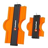 GreatNeck 74592 Konturenlehre Set, 12,7 und 25,4 cm Konturenpackung, Konturen-Duplikationslehre mit Schloss, einfache Konturvorrichtung, passt sich den meisten Formen an, passt die Dichtheit an