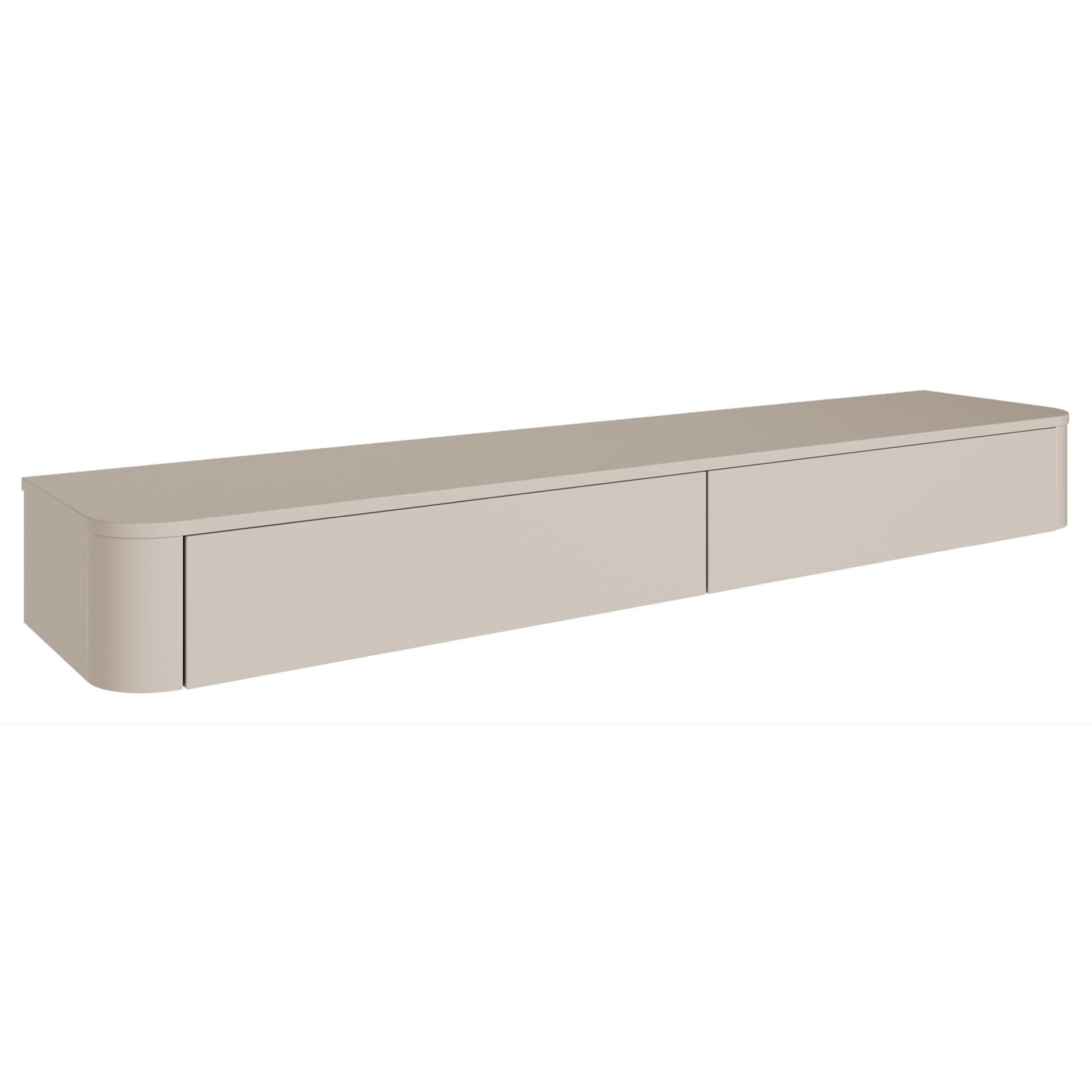 Selsey Hängendes TV-Lowboard 175 cm – Minimalistisches TV-Schrank in Kaschmir-Matt, mit Stauraum – Elegantes TV-Board für Wohnwand Wohnzimmer, MDF & Spanplatte, Kaschmirgrau