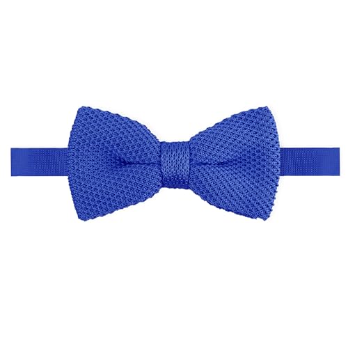 Nœud papillon tricot 100% polyester bleu marine de haute finition - 4