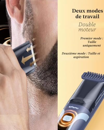 Tondeuse à barbe à aspiration pour homme, rechargeable via port Type-C – vue 5