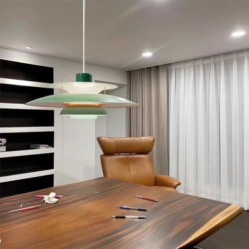 Lampe suspendue design scandinave vert de 50cm pour salon - 5