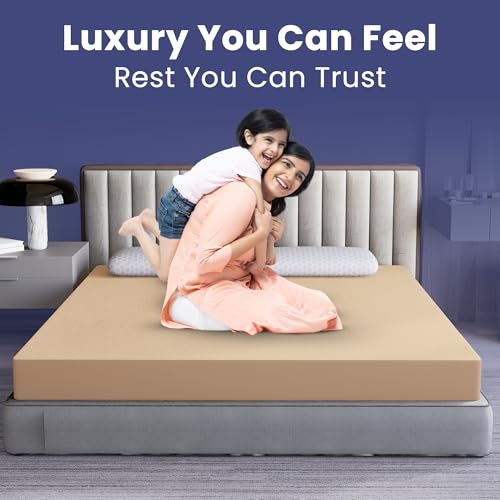 Image of CareFoam 100% Waterproof Premium Cotton Mattress Protector | Breathable and Hypoallergenic Ultra Soft Fitted Bed Protector | King XL - 78 x 72 Inch, Fits 10 Inch Beige | Standard King beds