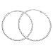 PammyJ Large 2" Round Silvertone Hoop Fashion CLIP-ON Earrings