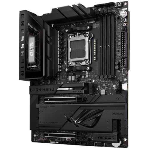 ROG Crosshair X870E DARK HERO, Scheda Madre AMD ATX, 20+2+2 Fasi di Alimentazione, Slot DDR5, Ethernet Realtek 10Gb, Wi-Fi 7, 5 Slot M.2, PCIe 5.0, USB4, USB-C, AI Advisor, Nera - Scheda madre - Immagine 1