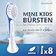 demirdental Ersatzbürsten für Kinder passend für Philips Sonicare Ersatzbürsten Kids, Compact Mini geeignet für 3-6 Jahre, entspricht HX6034 HX6038, Dunkelblau, 8er Set