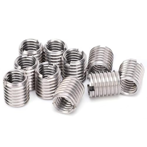 JOYOLA Reductor de Rosca M10 a M8, 10 Piezas Insertos de Rosca, Tuerca de Inserción de Acero Inoxidable Pernos Roscados Con Rosca Hembra M8 X 1,25 Y Rosca Macho M10 X 1,5 Para Proyectos de Muebles