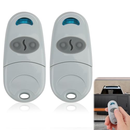 2 Pcs Mandos a Distancia Universales para Garaje y Coche, 433 MHz Compatibles con Frecuencia Modelos Came 432EE, 432EV, 432A, 432S, T432, 432NA, 432M, Baterías Incluidas, Fácil Programación