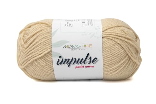 Image of WOAFashions Impulse Hand Knitting & Crochet Yarn (Beige) (100gms - Pack of 1)