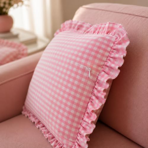 Image of Embroidered & Fringed Cushion Cover | Decorative Throw Pillow Cover for Sofa Couch Bedroom | Floral Embroidery with Hidden Zipper Closure | Elegant Home Decor Accent
