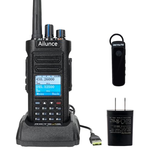 Retevis Ailunce HD2 DMR Radio,HD1 New Version,Dual Band Handheld Ham Radio with GPS,Bluetooth,IP67 Waterproof,AES256,3200mAh,USB-C,NOAA,500K Contacts,Digital 2 Way Radio Long Range for Emergency