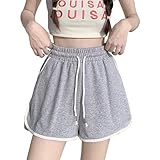 [SooPii] ショートパンツ レディース スポーツ 短パン 夏 柔らかい 通気吸汗・防臭抗菌・脚長効果 ポケット付き 薄手 伸縮性 ヨガウェア フィットネス ランニング 部屋着 大きいサイズ (8001.グレー,XL)