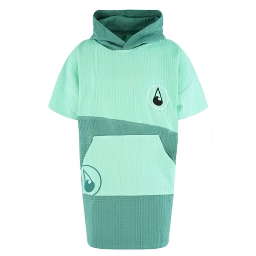 WAVE HAWAII Poncho Breese, poncho da surf, 100% cotone, per corpo da 155 a 185 cm, nuoto, spiaggia, surf, asciugamano, per uomini e adulti, multicolore, S/M