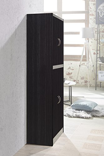 Hodedah 4 Door Kitchen Pantry with Four Shelves, Chocolate