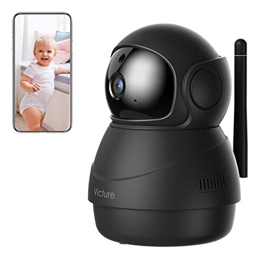Victure 1080P Indoor Camera, Wi-Fi Home Security Camera, Two-Way Audio with Motion Detection, Night Vision, Cloud Service, iOS/Android, APP Control