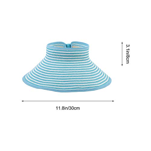 BESPORTBLE 2Pcs Palha Pala de Sol Chapéus de Palha de Aba Larga Floppy Hat Dobrável Chapéu Do Verão