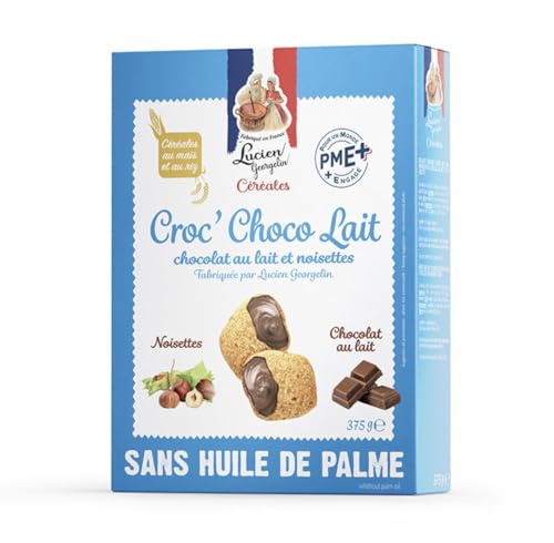 Lucien Georgelin Cereales Croc'choco leche con relleno a la parte para untar la caja de 375G