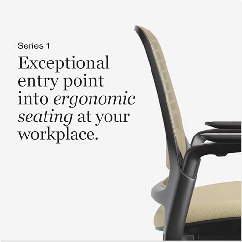 Image of Steelcase Series 1 Ergonomic Office Chair, Carpet Floors, Malt