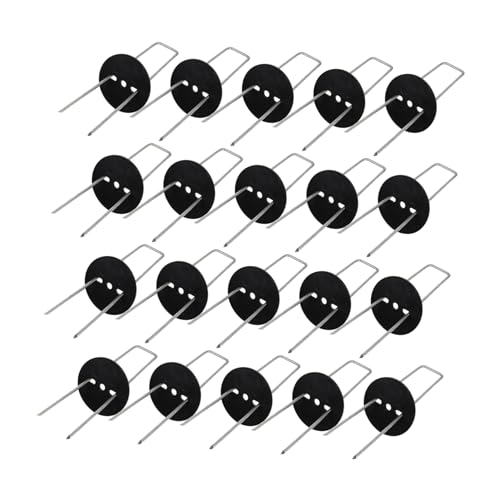 JOINPAYA 30 Sets U Shaped Tent Stakes with Gaskets Heavy Duty Gardening Landscape Fixing Tools for Tents Canopies and Outdoor Use for Lawn Trampoline and Barrier Securing