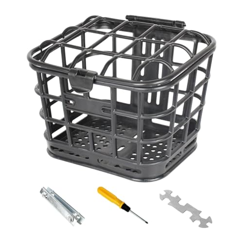 rockible Plastik Fahrradkorb mit Deckel Vorne, Fahrrad Abnehmbarer Korb, Elektrofahrradkorb aus ABS, Aufbewahrungskorb für Elektrofahrräder, Transportkorb für Radfahren, Camping, Kein Liner