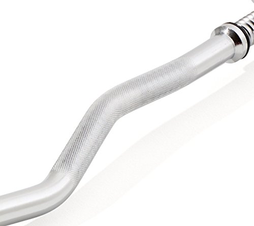 York Fitness Spinlock EZ Curl Bar - Dumbbell Bar for Weightlifting Body Building,Ideal Curl Bar for York FitnesWeight Plates,Silvers, 1 Inch - Image 3