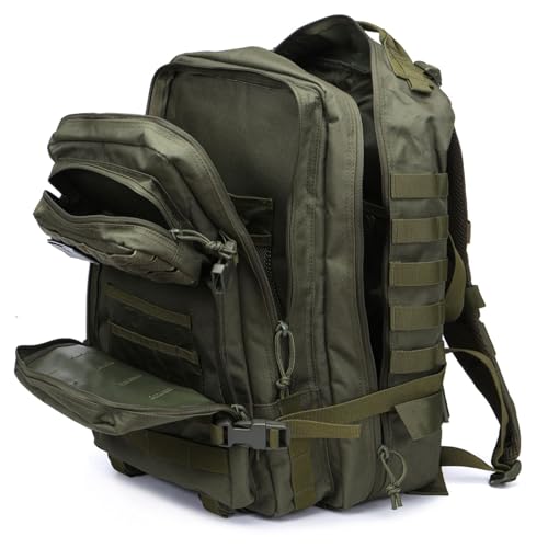GUJOIN Mochila De Pesca De 50 Litros Impermeable De Nailon Duradera,Mochila Deportiva Táctica Militar Al Aire Libre Mochilas De Senderismo Casual (Verde) - imagen 5