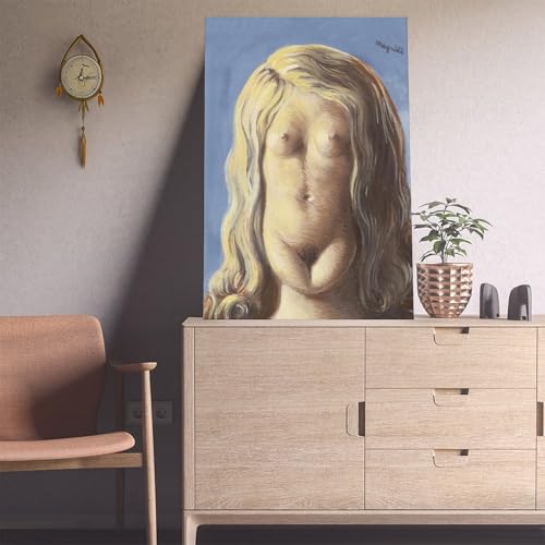 Toile Magritte Le Viol - Solution déco murale originale pour salon et bureau