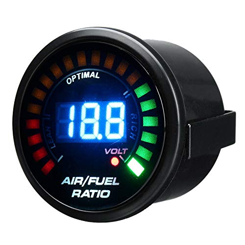 Air Fuel Ratio Gauge 20LED ue Light Meter ar Monitor Oil Temperature Universal Racing Auto 12V Instrument A Digital Analog Indicator - Thumbnail 3