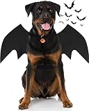 Dog Halloween Costumes for Large Dogs, Dog Bat Wings with Pumpkin Bell Pet Halloween Cosplay Party Dress Up (X-Large)