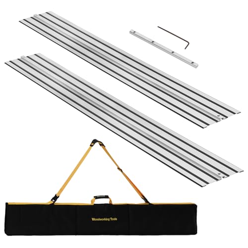 110 Track Saw Guide Rail for DeWalt Track Saws 55 x 2 Guide Rail with Connector and Bag Replacement for DeWalt DWS5022 Perfect for Woodworking and Longer Cuts Aluminum Extruded 2 Year Warranty